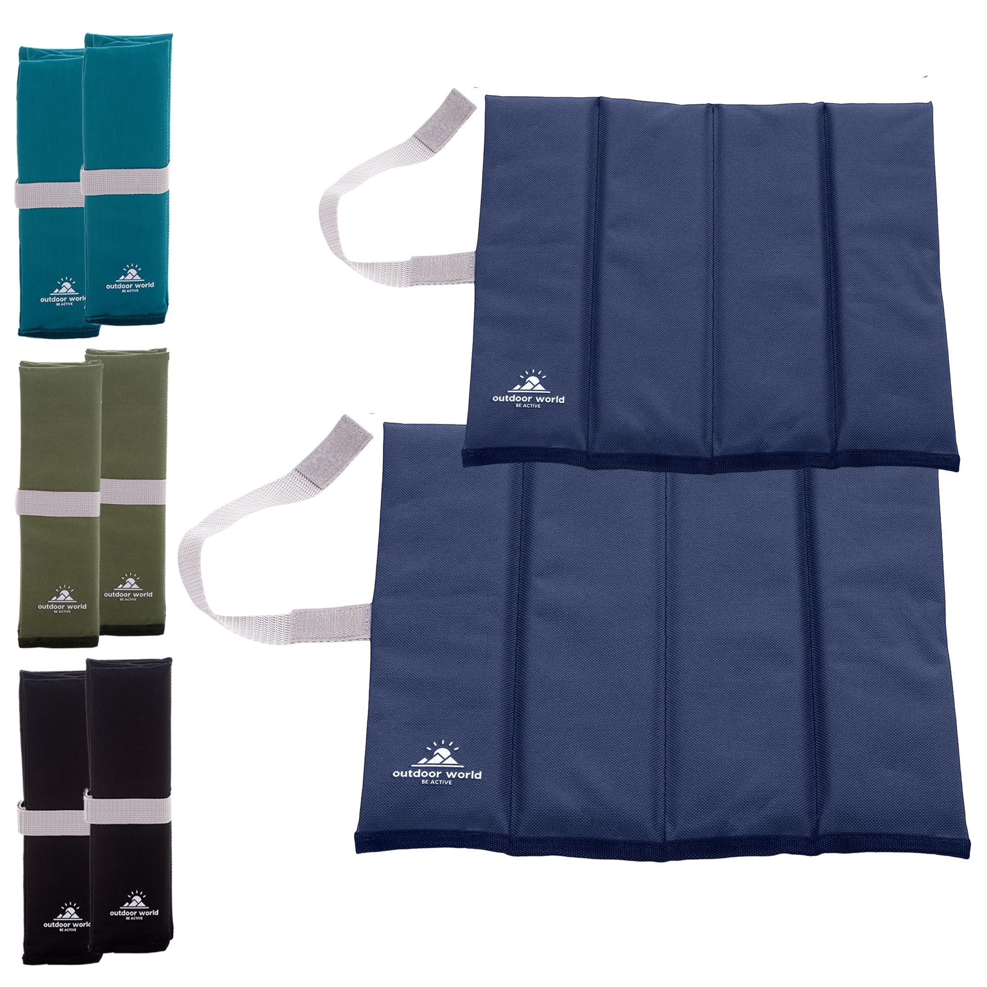2 x Folding Sit Mats - Navy